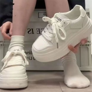 Damen Plateau Sneaker Atmungsaktives Mesh Hoher Absatz