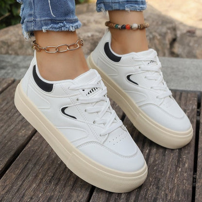 Damen Plateau Sneaker Komfortschuhe Modisch Hoch