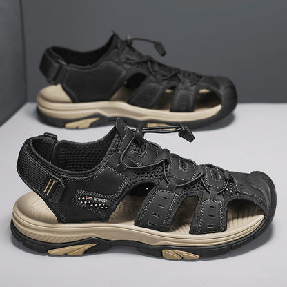 Damen Sport Sandalen Atmungsaktives Leder Rutschfest