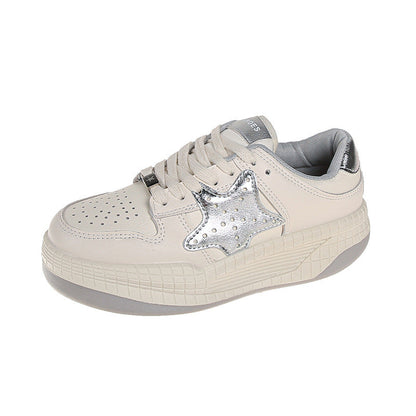 Damen Sneaker Sternen-Design Comfort-Sohle Weich