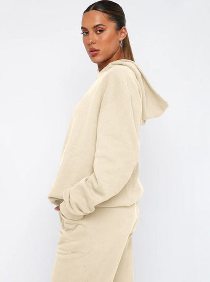 Damen Hoodie Jogger Set Oversized Bequem