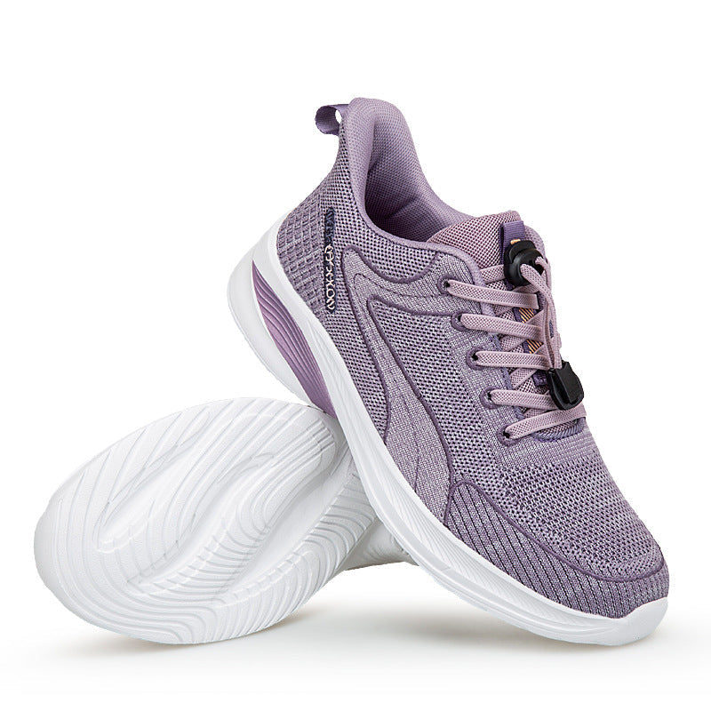 Damen Laufschuhe Atmungsaktives Mesh Schnellverschluss Schwarz - Norvielle