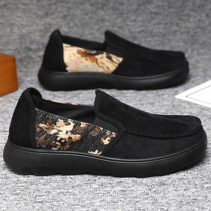 Damen Slip-On Schuhe Blumenmuster Bequem