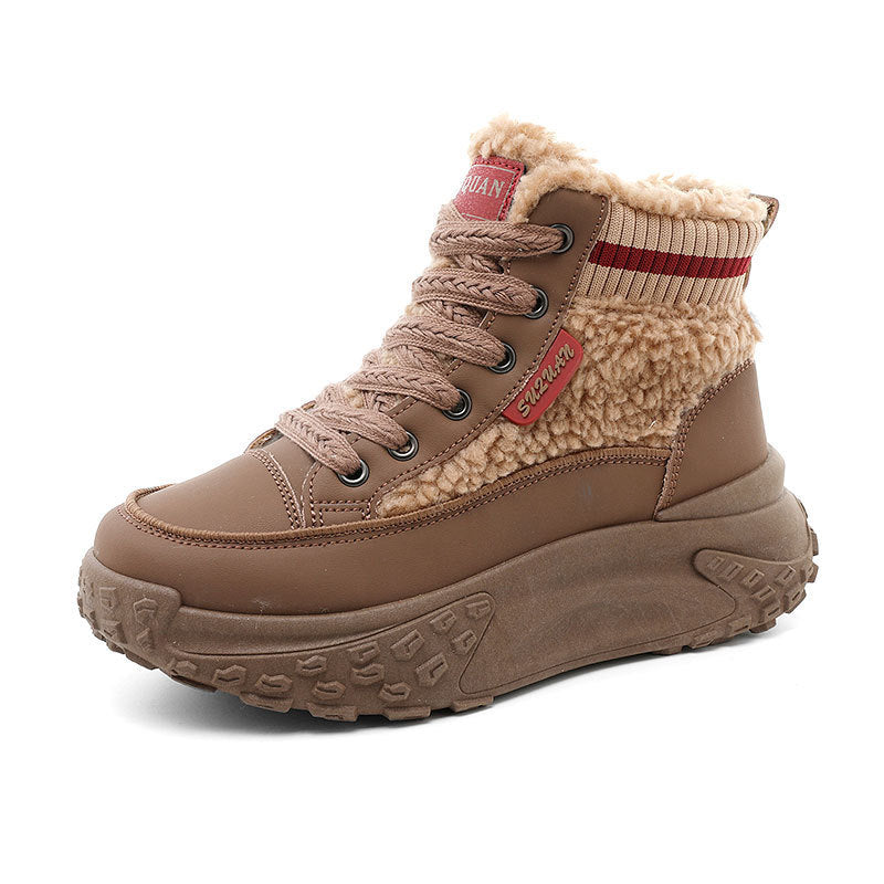 Damen High- Sneaker Weiches Fleece Rutschfest