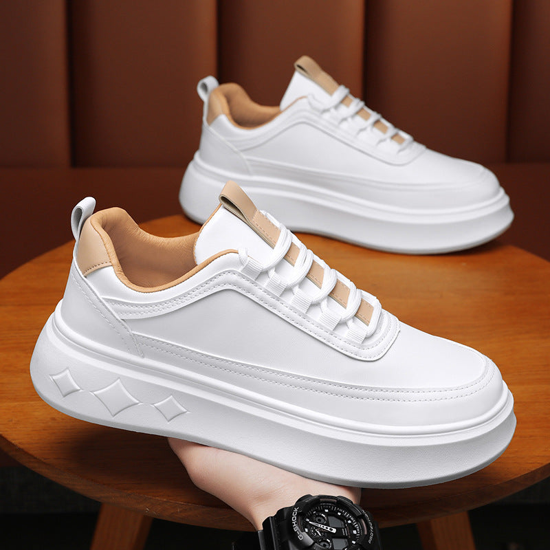 Damen Plateau Sneaker Ledersohlen Hochwertig
