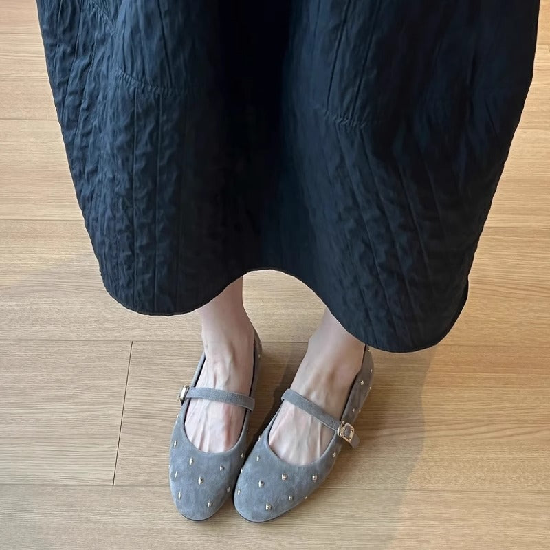 Damen Ballerinas Elegant Strass Verstellbar