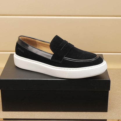 Damen Mokassin Sneaker Weiches Wildleder Bequem
