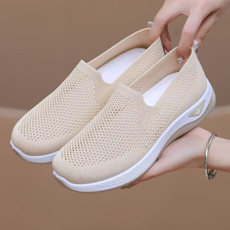 Damen Sneaker Slip-On Atmungsaktives Mesh Leicht