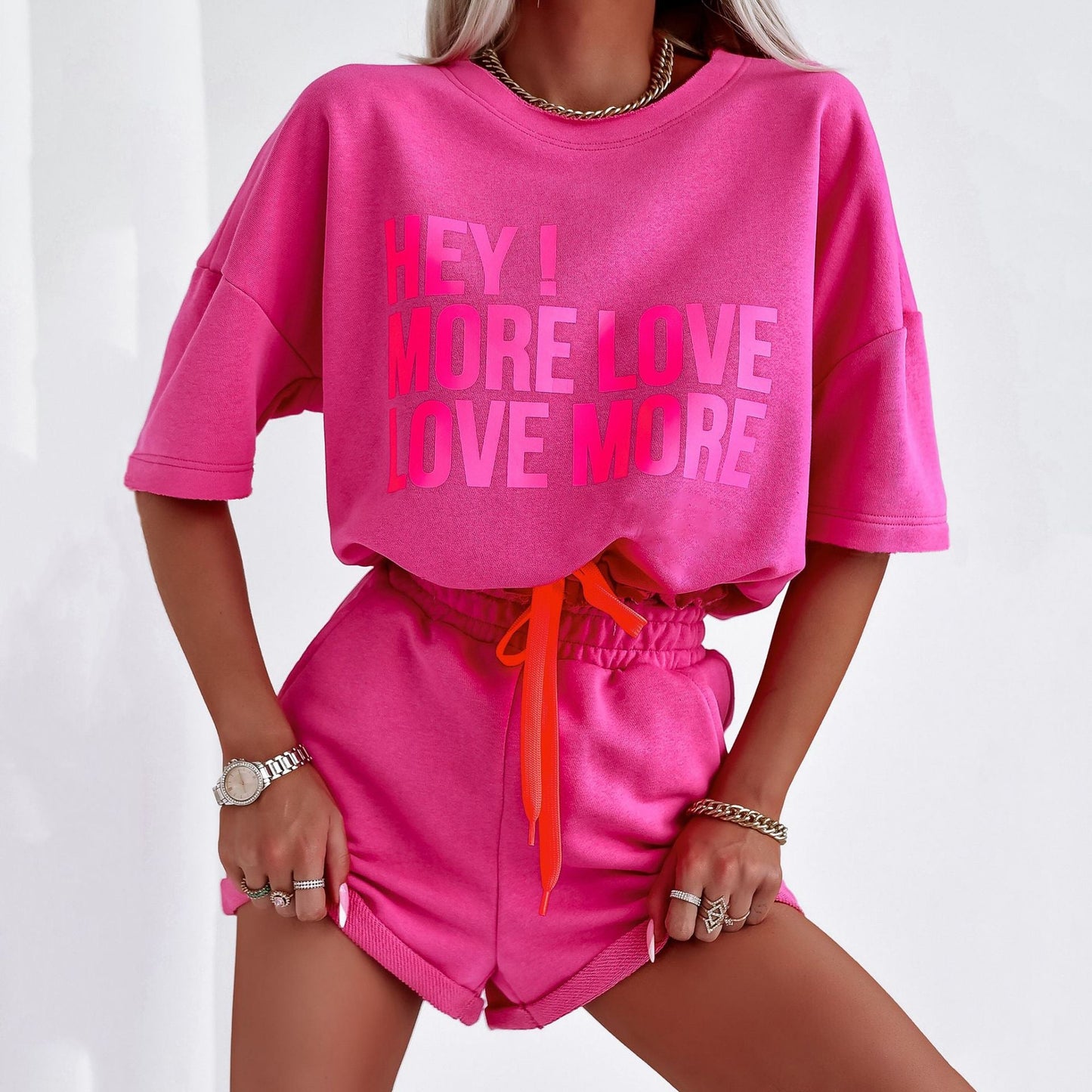 Damen Loungewear Set Elastisch Modern Grafikdruck - Norvielle