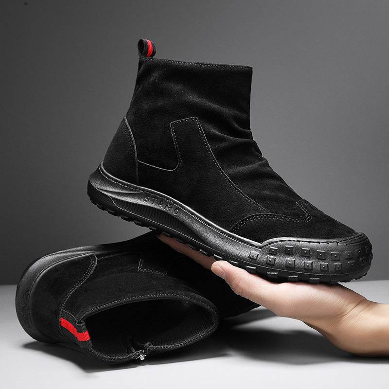 Damen Ankle Boots Elastisch Rutschfest