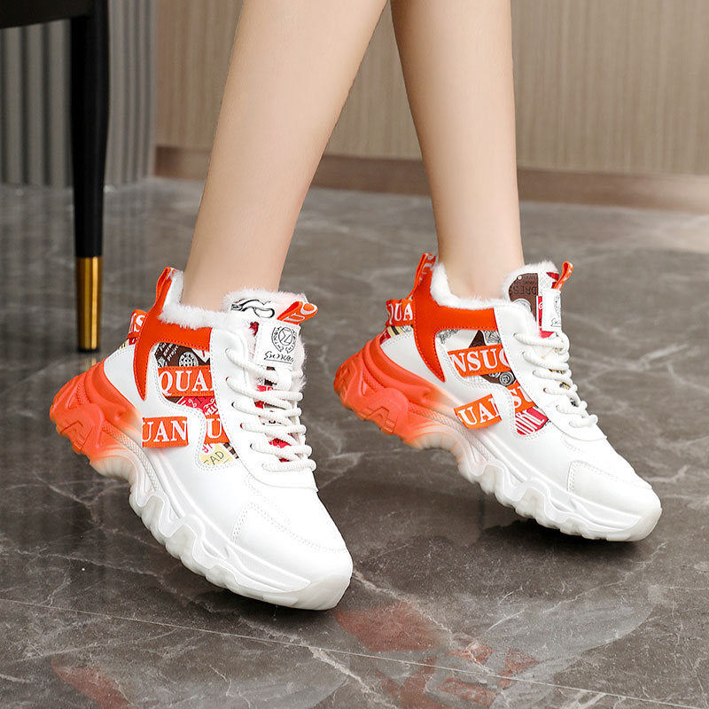 Damen High- Sneaker Warmfleece