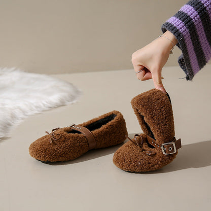 Damen Ballerinas Weich Bequem Verstellbar
