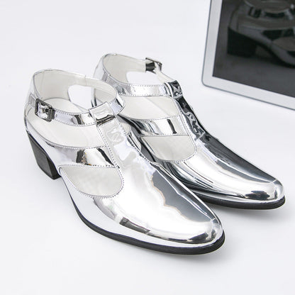 Damen High Heels Metallic Schuhe Riemen Elegant