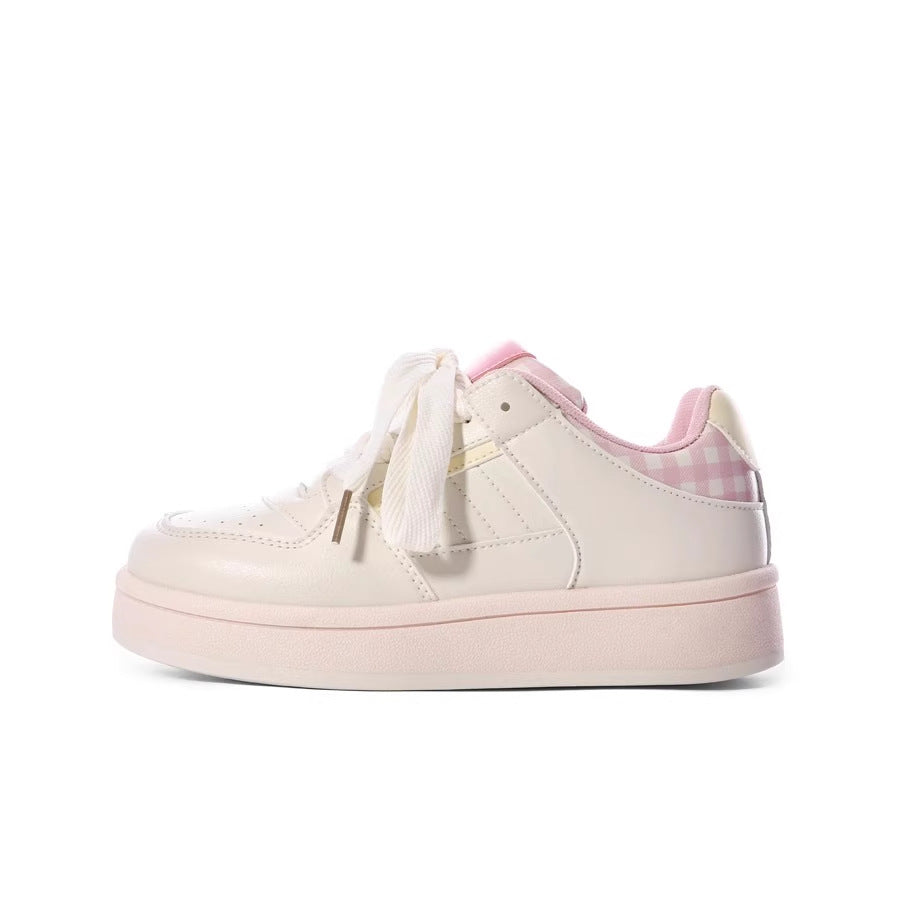 Damen Sneaker Klassisch Karomuster Weich