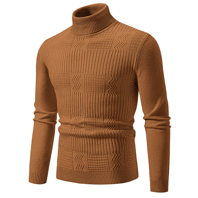 Herren Rollkragenpullover Modernes Strickdesign Elegantes Design