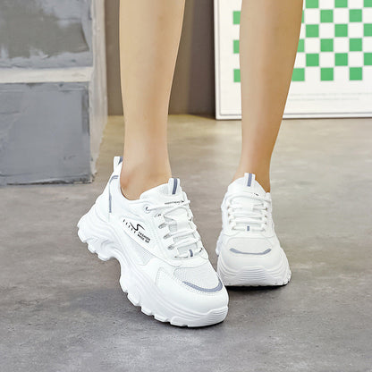 Damen Chunky Sneaker Atmungsaktives Obermaterial Stoßdämpfender