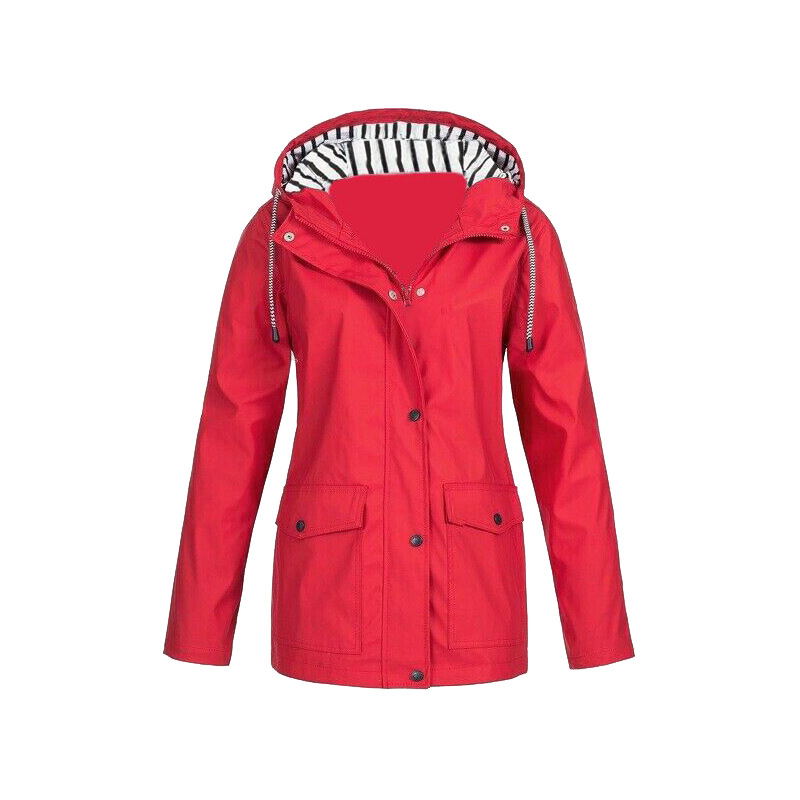 Damen Regenjacke Wasserdicht Mit Kapuze