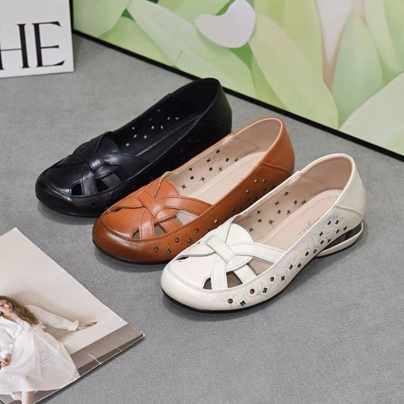 Damen Halbschuhe Elegante Cut-Outs Komfortschuhe