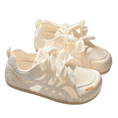 Damen Sneaker Atmungsaktives Mesh Schleifenoptik