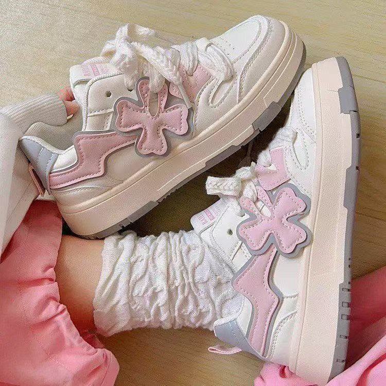 Damen Sneaker Blumenmuster Komfortschuhe