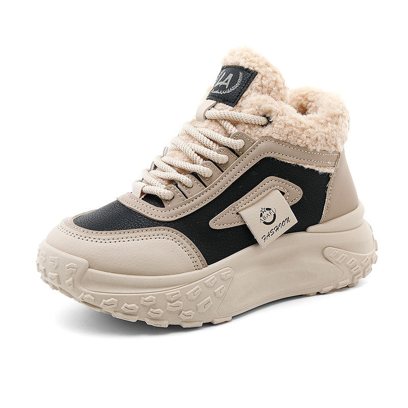 Damen Hochgeschnittene Sneaker Kuscheliges Innenfutter Rutschfeste
