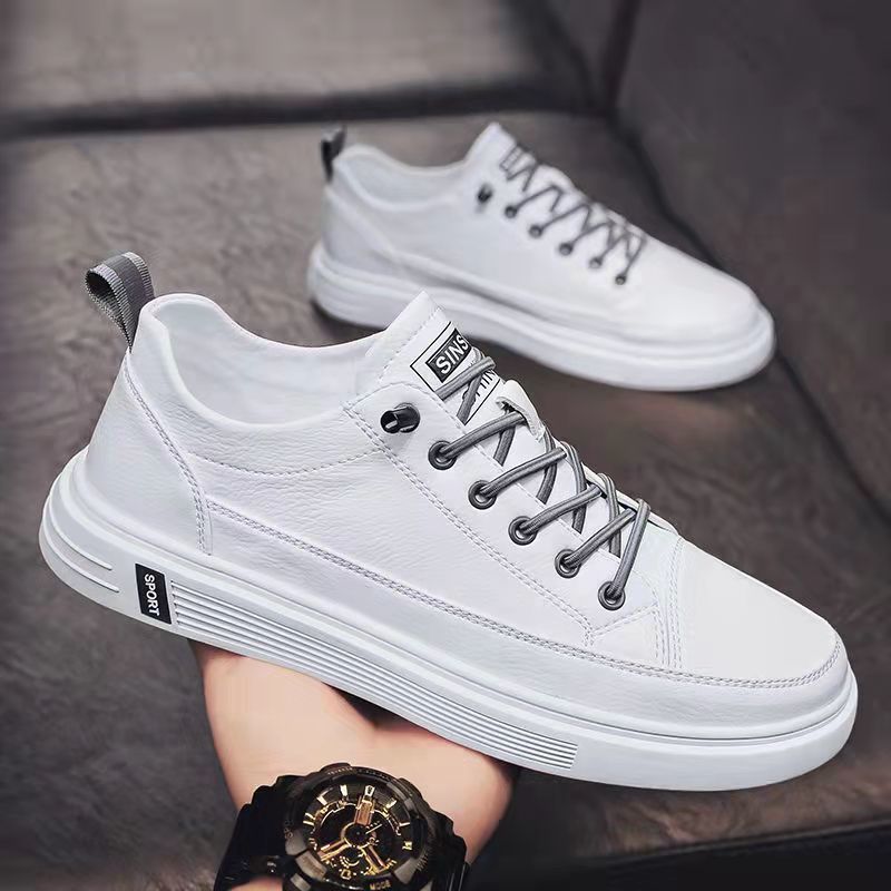 Damen Sneaker Leder Bequem Laufsohle