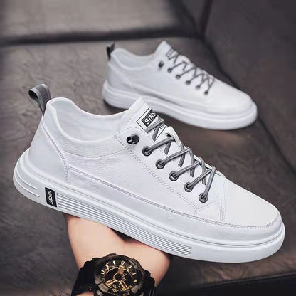 Damen Sneaker Leder Bequem Laufsohle