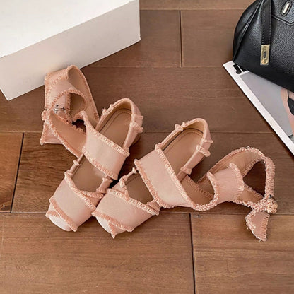 Damen Sandalen Mit Riemen Atmungsaktives Material Modern Schwarz - Norvielle