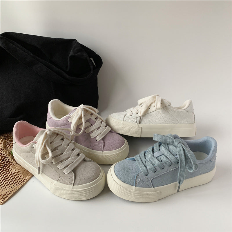 Damen Sneaker Weiches Wildleder Atmungsaktiv Bequem