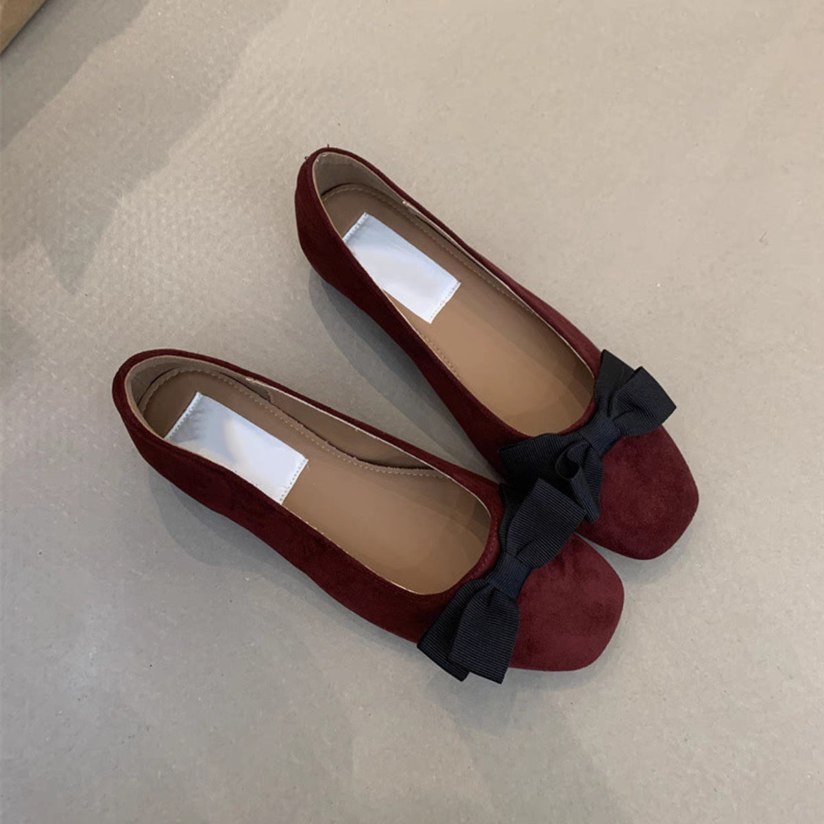 Damen Ballerinas Elegant Schleifen Komfortschuhe