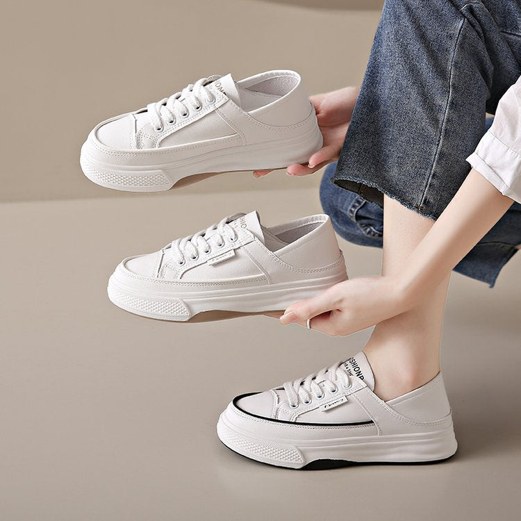Damen Plattform Sneaker Atmungsaktives Material Bequem
