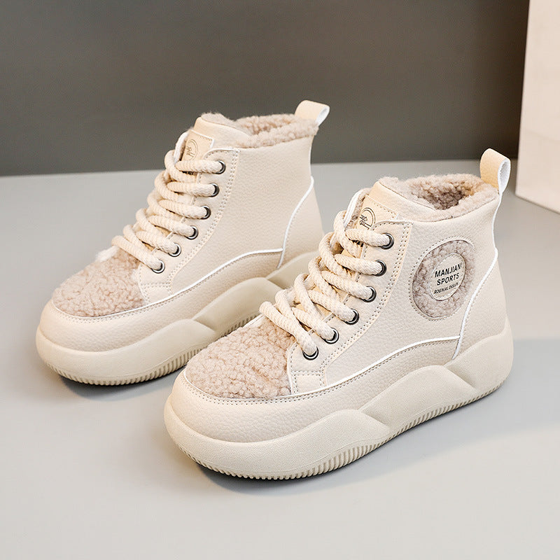 Damen Hochsneaker Robust Mit Flauschigem Innenfutter