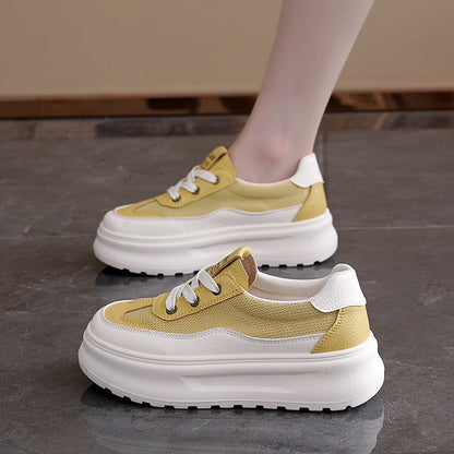 Damen Sneaker Chunky Atmungsaktiv Bequem Weite Passform