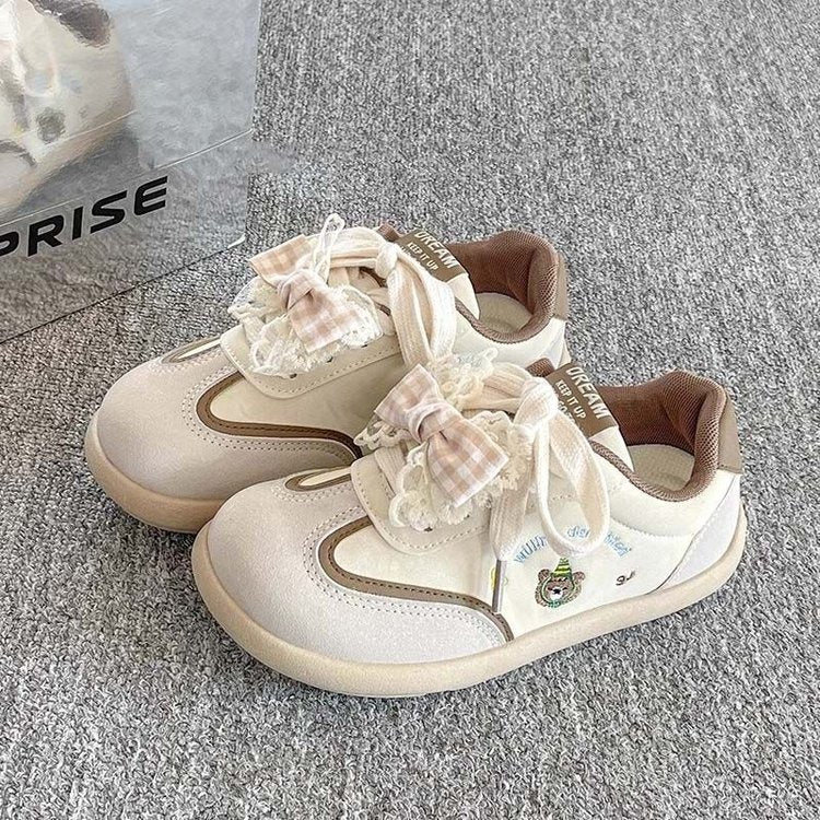 Damen Sneaker Bequem Rüschen Dekor