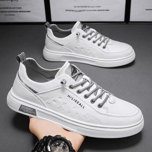 Damen Sneaker Elegante Leder Schuhe Schwarz - Norvielle