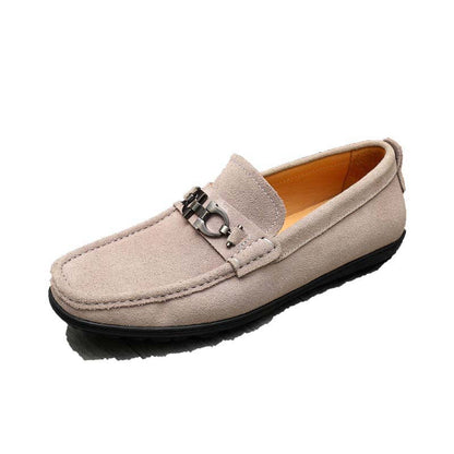 Damen Mokassin Wildleder Elegant Braun