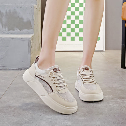 Damen Sneaker Komfortabel Dicksohlige Mesh Laufschuhe