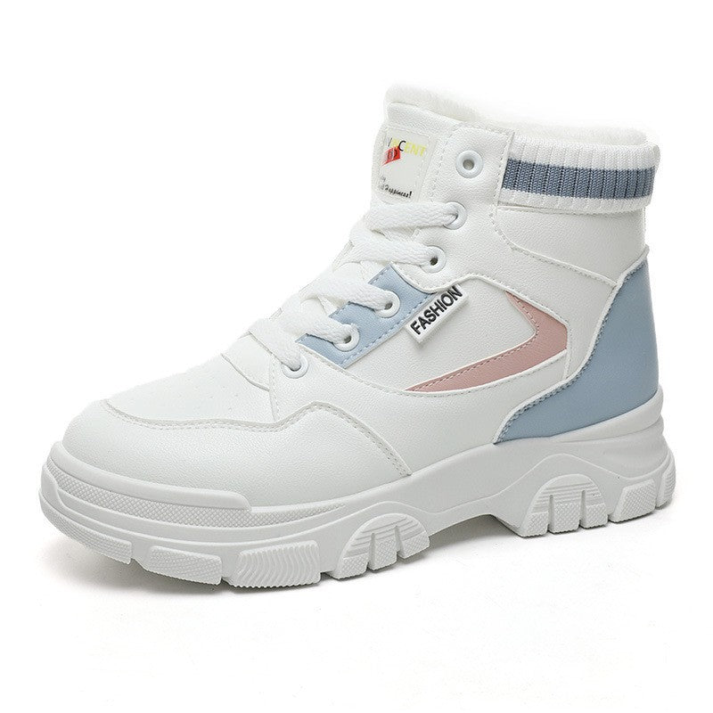 Damen High- Sneaker Warmes Innenfutter Strapazierfähig Schwarz - Norvielle