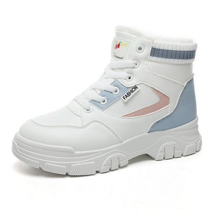 Damen High- Sneaker Warmes Innenfutter Strapazierfähig Schwarz - Norvielle