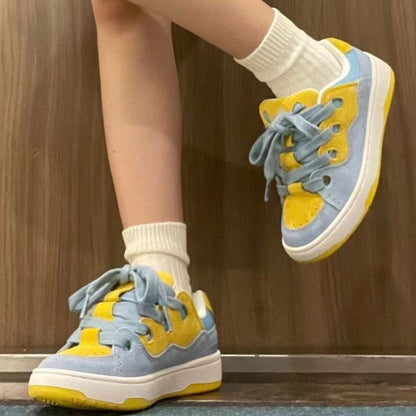 Damen Sneaker Sportlich Geopolstert Bunt - Norvielle