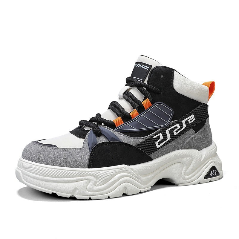 Damen High- Sneaker Sportlich Kontrastdesign Rutschfest
