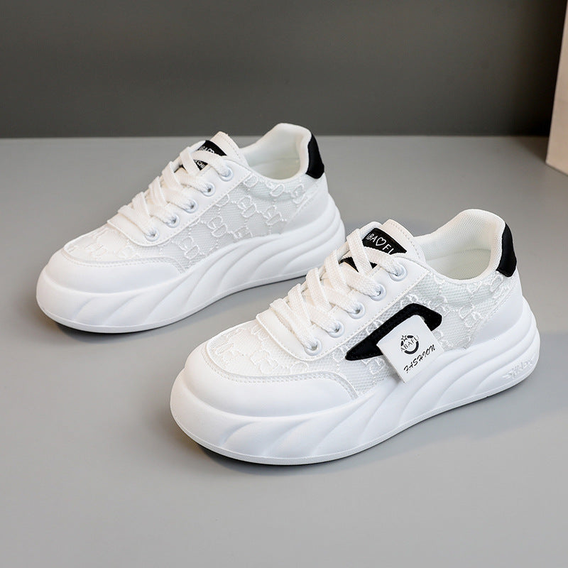 Damen Sneaker Chunky Strukturierte Oberfläche Modisch