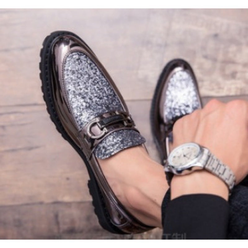 Damen Mokassins Glitzernde Schuhe Elegant