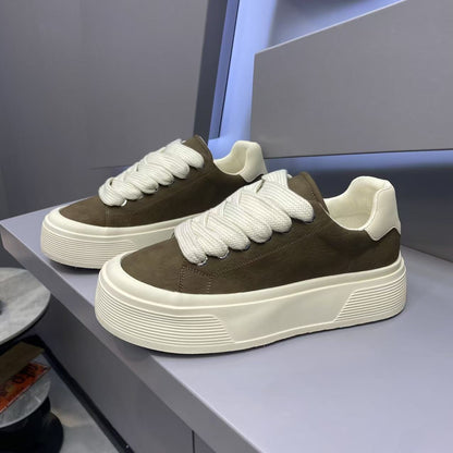 Damen Hochplateau Sneaker Bequem