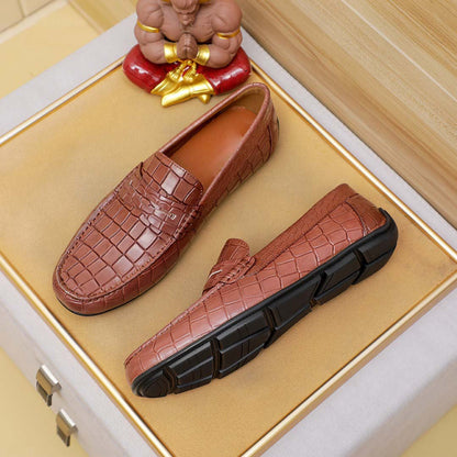 Herren Mokassin aus Krokodilleder Elegantes Design