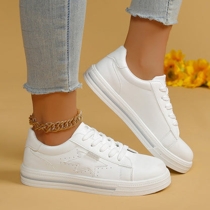 Damen Sneaker Sternenmuster Sportlich Komfortabel - Norvielle
