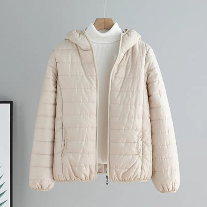Damen Steppjacke Mit Kapuze Modern