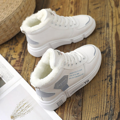 Damen Sneaker Hoch Schaft Kuschelig Trendig