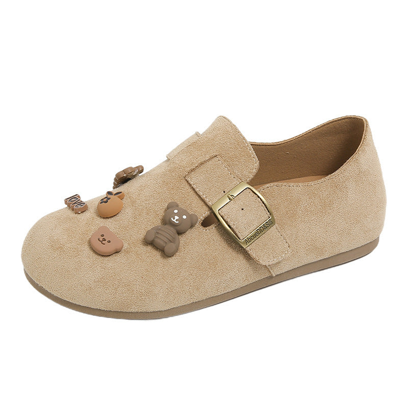 Damen Clogs Tiermuster Verstellbar Braun