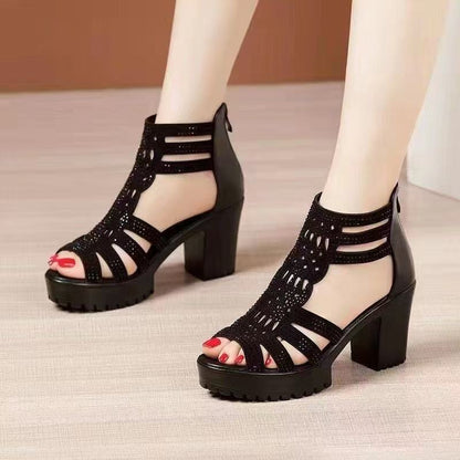 Damen High Heels Sandalen Schmal Elegant - Norvielle